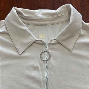Belle by Kim Gravel Beige Zip Polo Dress with pockets size XL